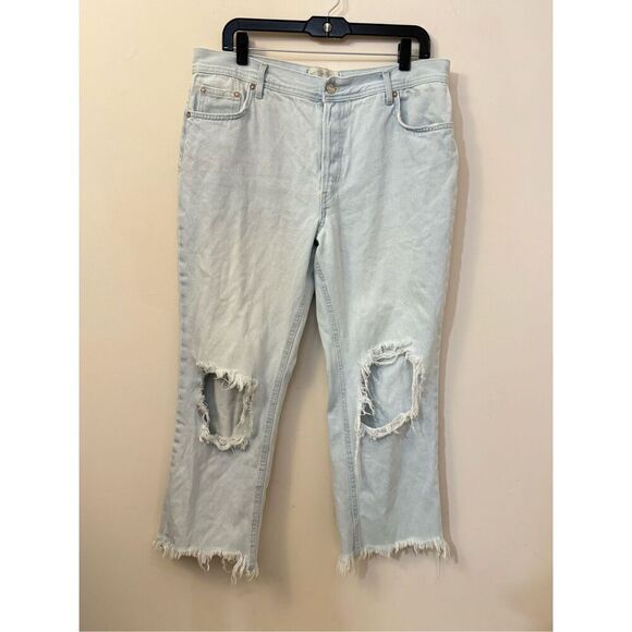 Free People We The Free Wide Leg Cropped Jeans 31 - Picture 1 of 5